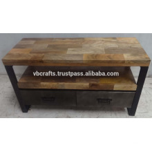 Industrial Urban Loft TV Stand Mango Holz Top